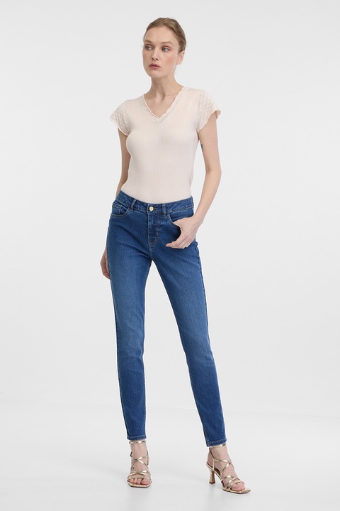 Orsay, Blugi crop skinny, Albastru inchis