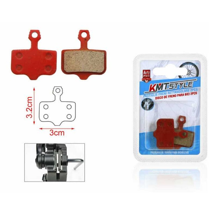 Univerzális műgyantás tárcsafékbetét szett (3x3, 2 cm) Kmt STYLE