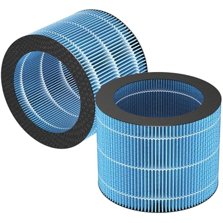 Filtru umidificator AMF220, compatibil cu Philips HU3916, HU3918, HU2716, HU2718, inlocuieste FYM220/30 si FY3446/30, peste 50.000 micropori, filtreaza 99% din impuritati, Albastru, 2 buc., 19 x 14.4 cm