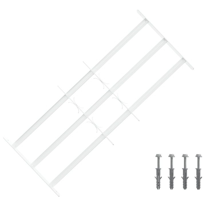 vidaXL Ablakokhoz készült biztonsági rács, 3 keresztléccel 63-114 cm 42031295