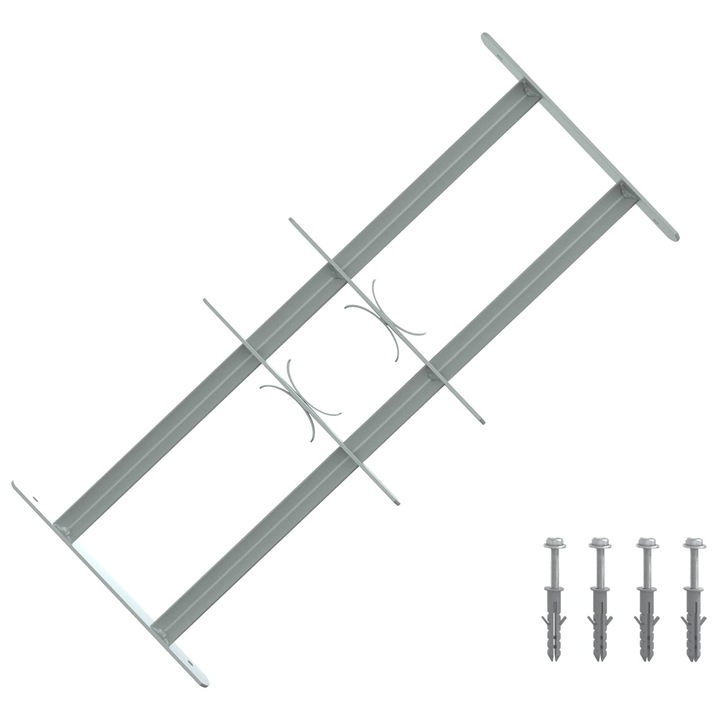 vidaXL Ablakokhoz való biztonsági rács 2 keresztgerendával 3 pcs 42031273
