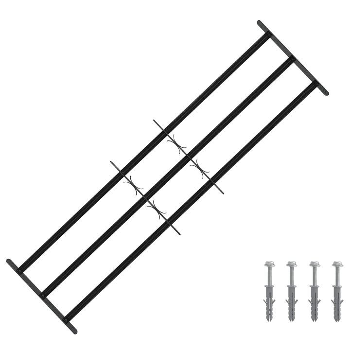 vidaXL Ablakokhoz készült biztonsági rács, 3 keresztléccel 3 pcs 42031287