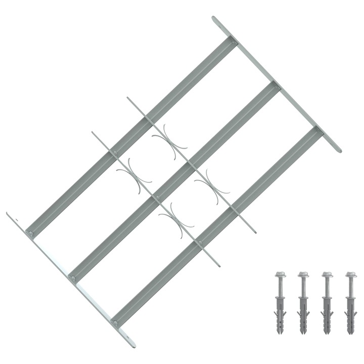 vidaXL Ablakokhoz készült biztonsági rács, 3 keresztléccel 3 pcs 42031276