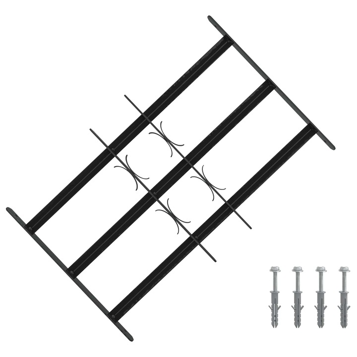 vidaXL Ablakokhoz készült biztonsági rács, 3 keresztléccel 3 pcs 42031285