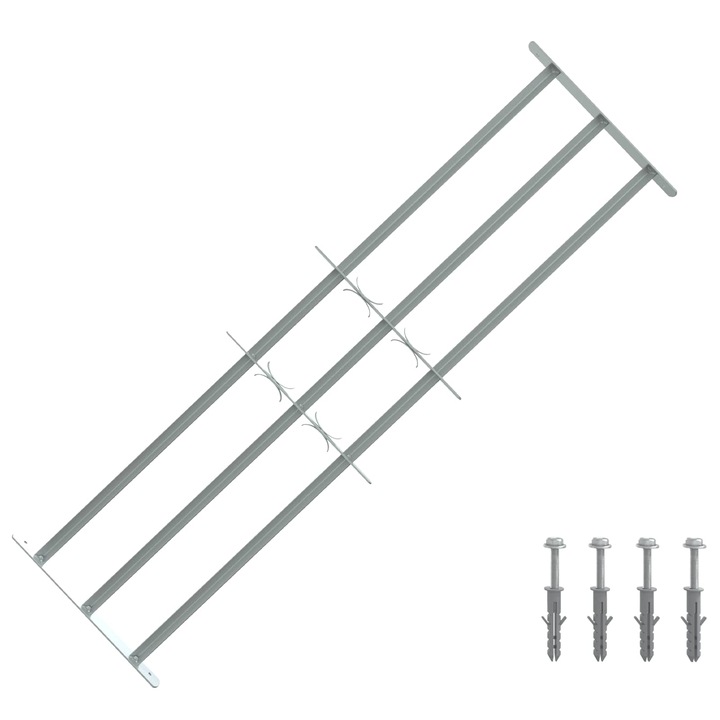 vidaXL Ablakokhoz készült biztonsági rács, 3 keresztléccel 3 pcs 42031278