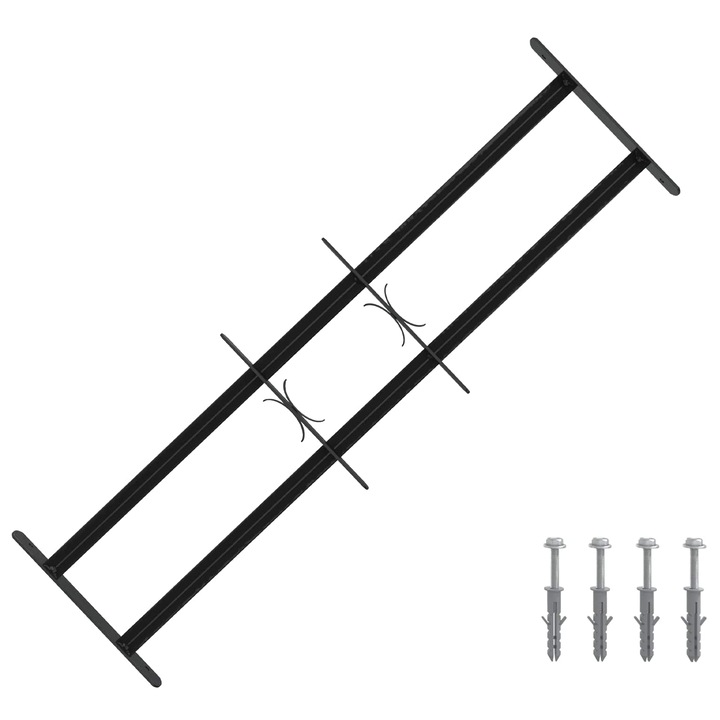 vidaXL Ablakokhoz való biztonsági rács 2 keresztgerendával 3 pcs 42031283