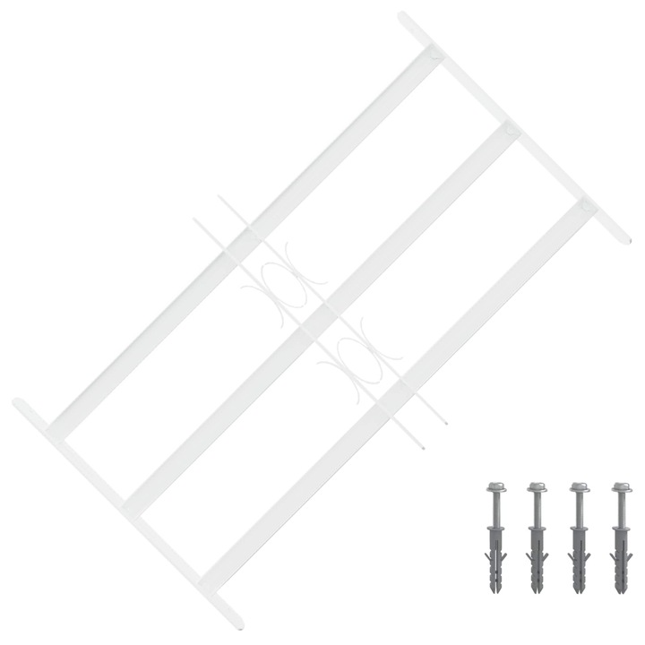 vidaXL Ablakokhoz készült biztonsági rács, 3 keresztléccel 3 pcs 42031303