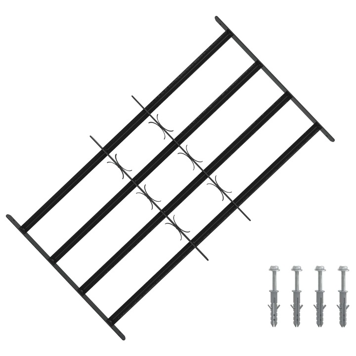 vidaXL Ablakok biztonsági rács 4 keresztlécsel 3 pcs 63-114 cm 42031289