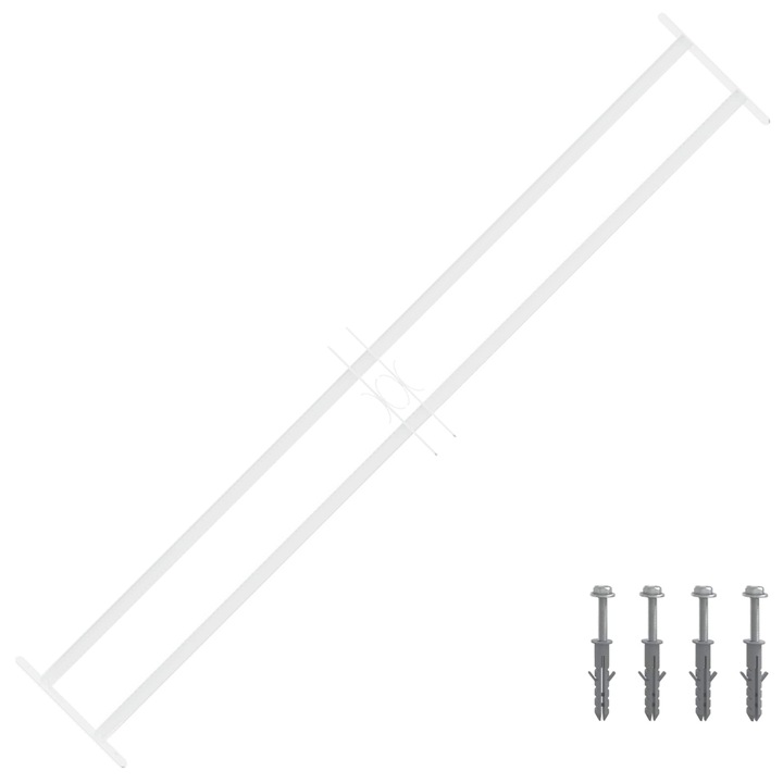 vidaXL Ablakokhoz való biztonsági rács 2 keresztgerendával 93-174 cm 42031293