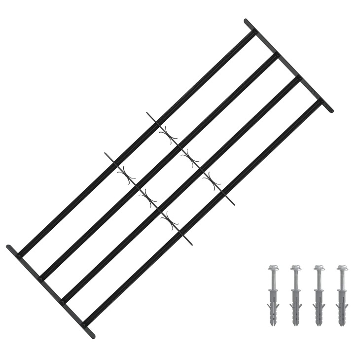 vidaXL Ablakok biztonsági rács 4 keresztlécsel 3 pcs 93-174 cm 42031290
