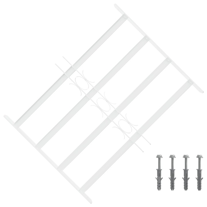 vidaXL Ablakok biztonsági rács 4 keresztlécsel 3 pcs 43-74 cm 42031306