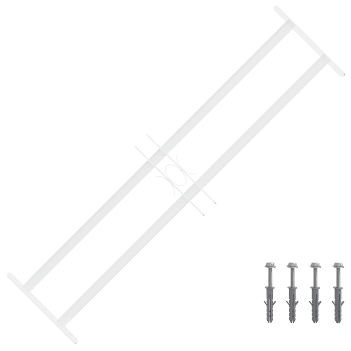 vidaXL Ablakokhoz való biztonsági rács 2 keresztgerendával 3 pcs 42031301