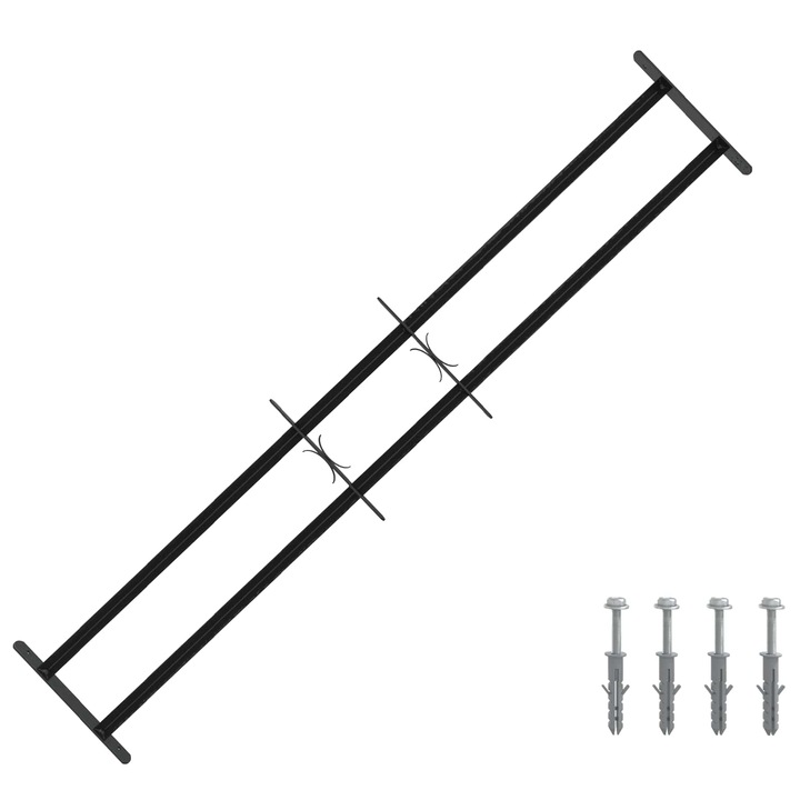 vidaXL Ablakokhoz való biztonsági rács 2 keresztgerendával 3 pcs 42031284