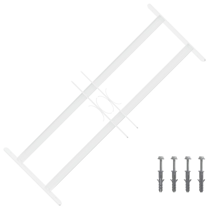 vidaXL Ablakokhoz való biztonsági rács 2 keresztgerendával 3 pcs 42031300