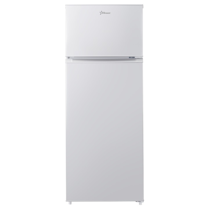 STARCREST SF-210WH-E kétajtós hűtőszekrény, 210 L, E energiaosztály, LED világítás, Állítható termosztát, Megfordítható ajtók, 143 cm magasság, Fehér