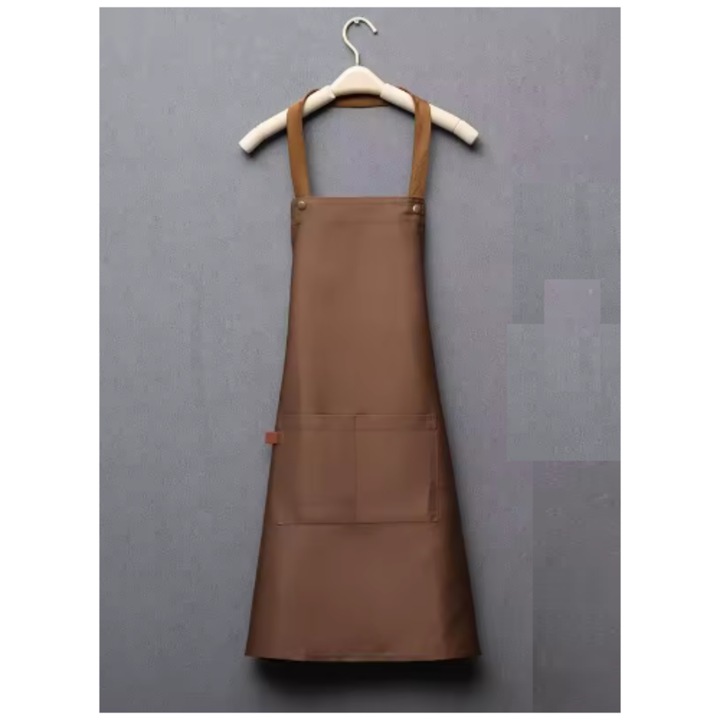 Sort Bucatarie Impermeabil cu Buzunare, Tip Bib, Material Canvas, Stil Coreean, Sort Protectie Gatit Curatenie