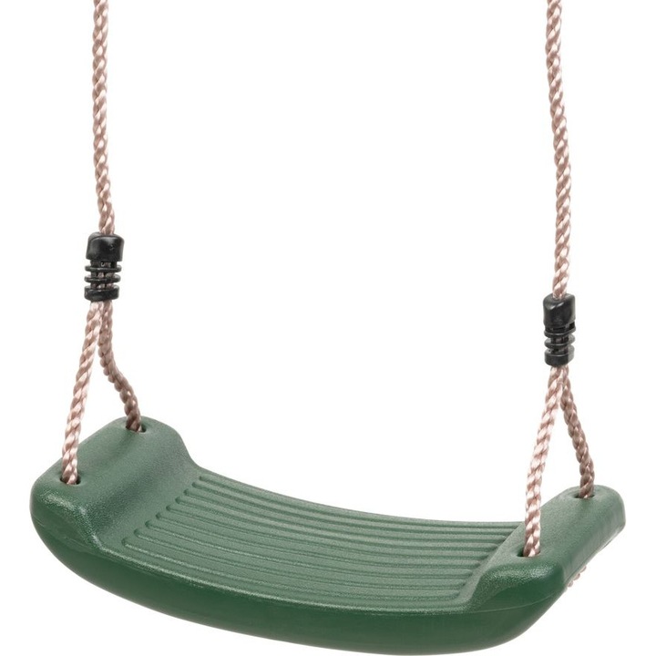 Gyermek hinta ABS műanyagból, 43x17x8,5 cm, Kötélhossz 2m, Zöld szín