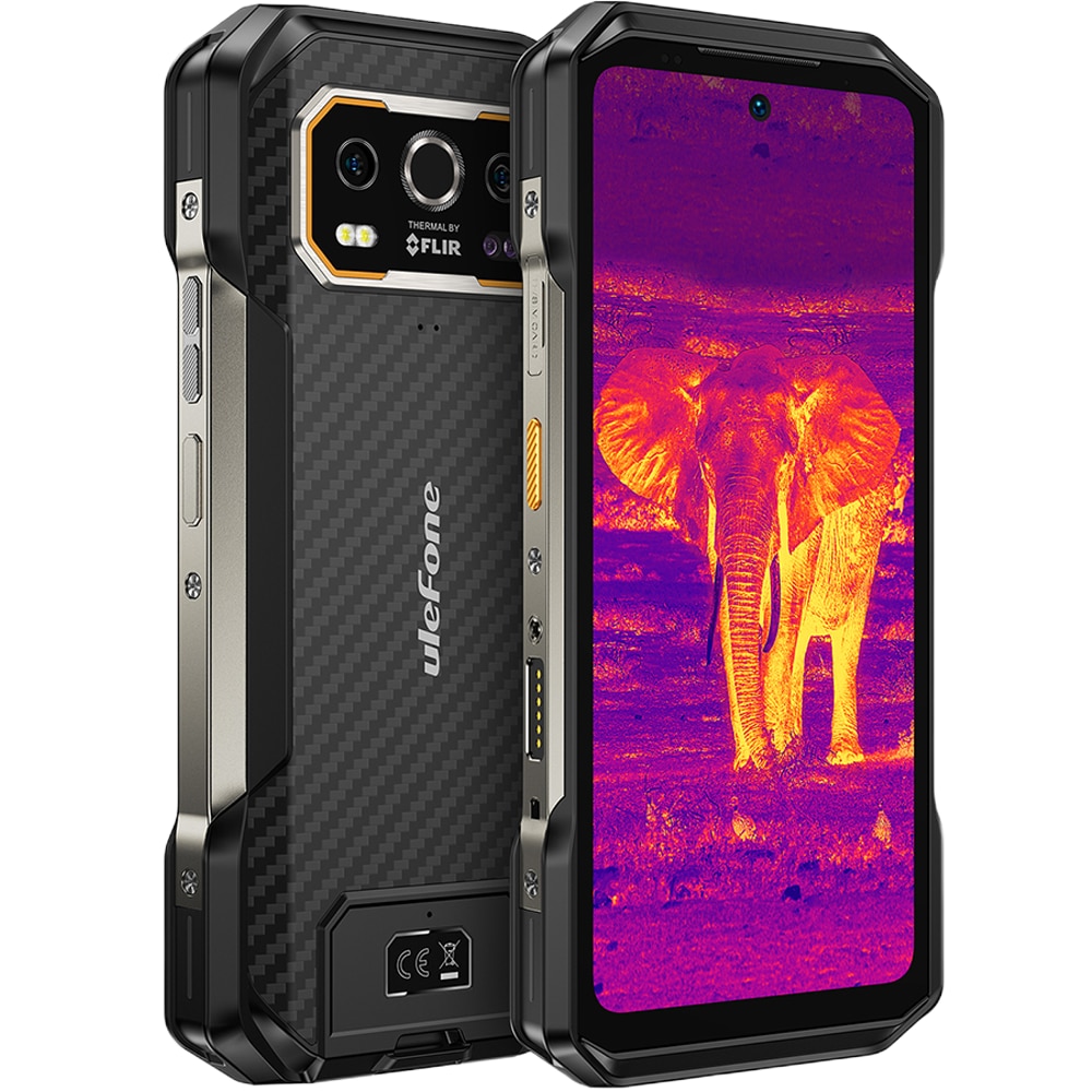 Telefon mobil Ulefone Armor 27T Thermal by FLIR, 4G, Dual SIM, 6.78" 120Hz, Helio G99, 12GB RAM, 256GB, NFC, IP68 / IP69K, Android 15