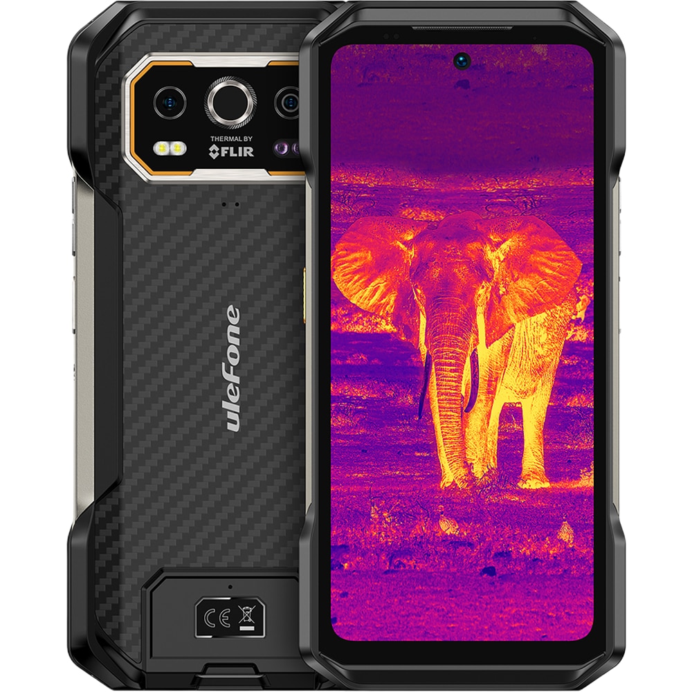 Telefon mobil Ulefone Armor 27T Thermal by FLIR, 4G, Dual SIM, 6.78" 120Hz, Helio G99, 12GB RAM, 256GB, NFC, IP68 / IP69K, Android 15