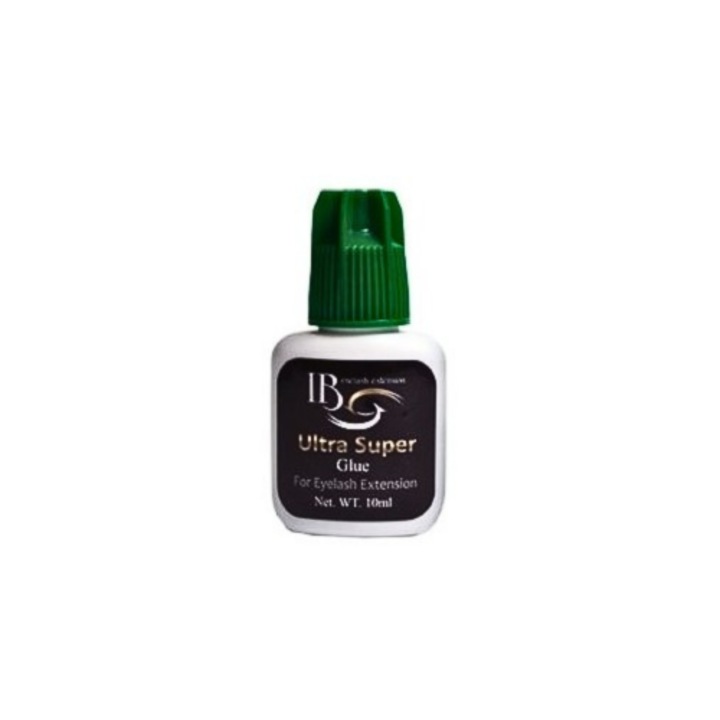 Adeziv gene Ultra Super, uscare 1-2 sec, iBeauty, capac verde, rezistenta 4-6 saptamani, lipici pentru avansati - 10 ml