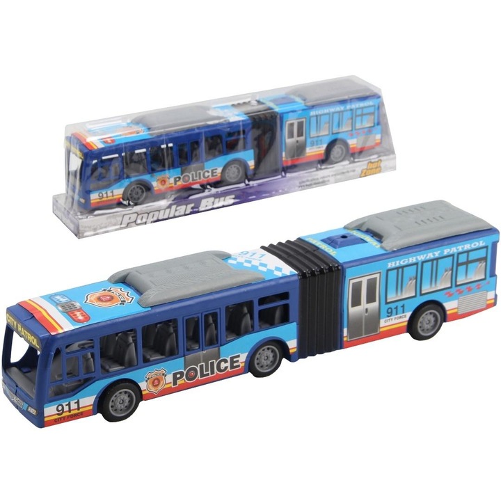 Trifox City Patrol csuklós busz többszínű 28cm visszahúzható