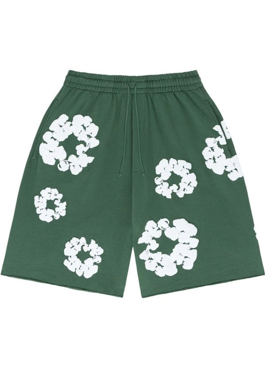 Pantaloni scurti, stil Street Hip Hop Casual, verde