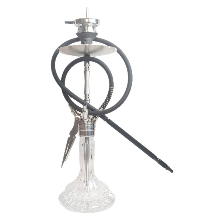 Narghilea AT HOOKAH INOX 70cm echipata complet