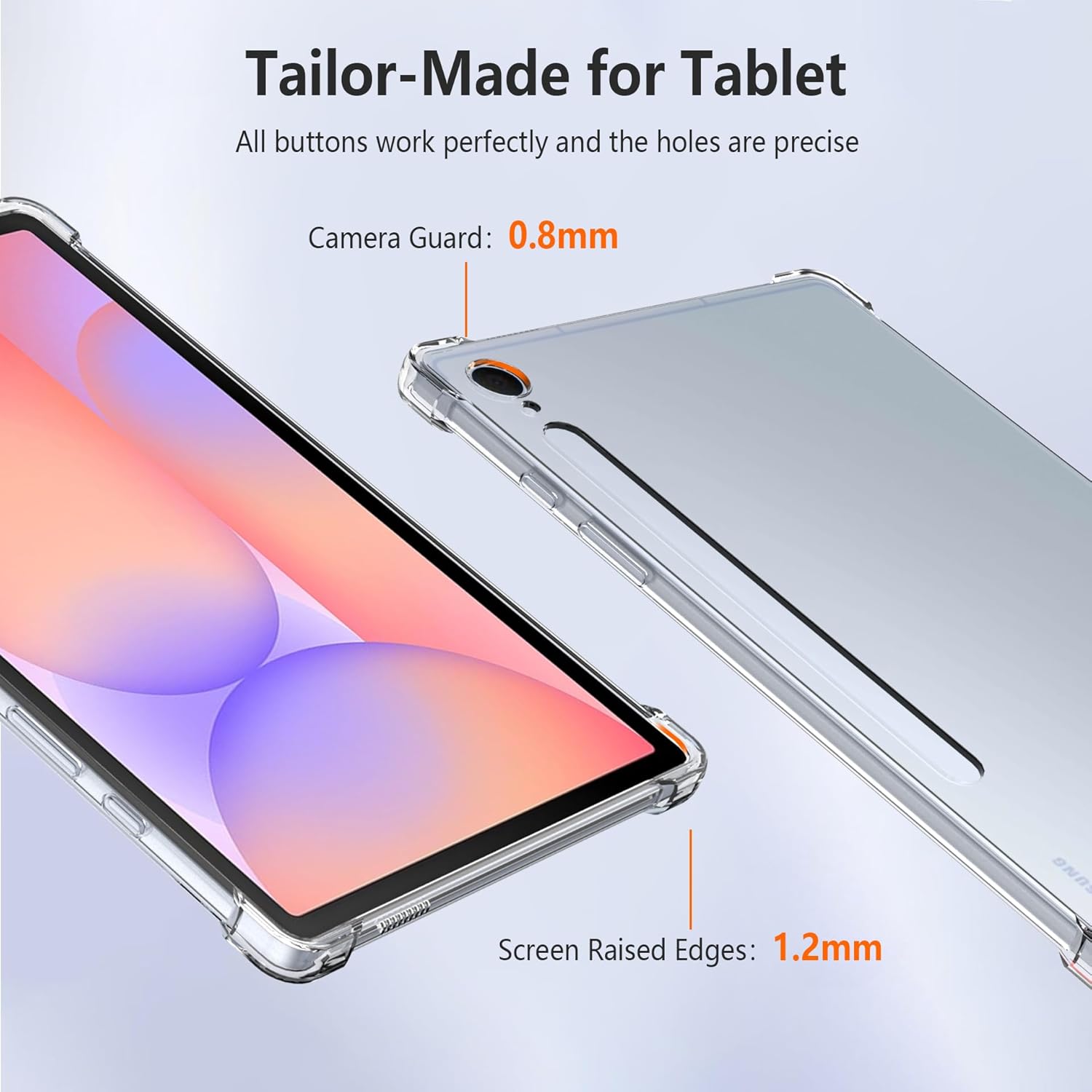 Husa Antisoc compatibila cu Samsung Galaxy Tab S10 Lite/S10 FE/S9 FE 10.9inch, Transparent