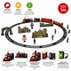 Circuit Trenulet de Jucarie Metalic Electric Retro Copii KidProtect® Coaster Express, Cu Sunete, Abur Realist si Lumini, Acumulator Inclus, Diametru 1m, Negru