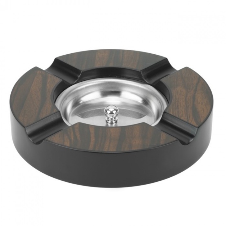 Scrumiera trabuc rotunda Wood 16xh3cm