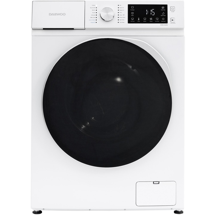 Daewo DWD-MV1011_5 mosógép, BLDC inverteres motor, Super Spa, 6 kg., 1000 fordulat/perc, A-10% energiaosztály, 60x41x85 cm, Fehér