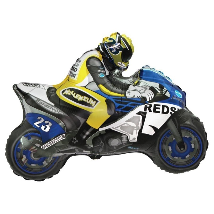 Balon folie Godan Flexmetal, motor, 61 cm, pentru heliu, multicolor, 1 buc