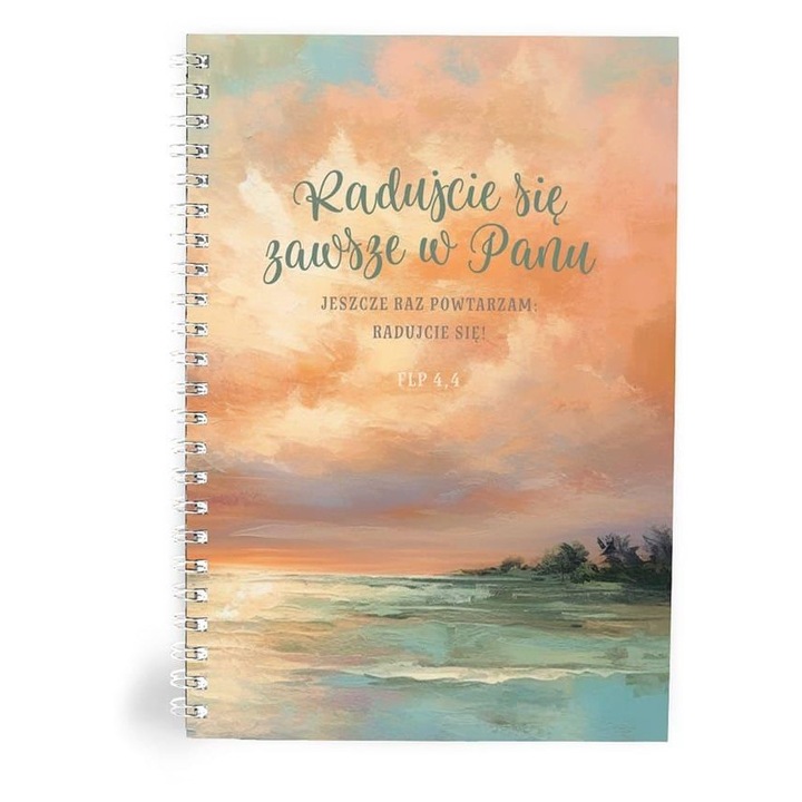 Spirálfüzet / napló Szaron Radujcie sie zawsze w Panu Flp 4 4, illusztrált borító, többszínű