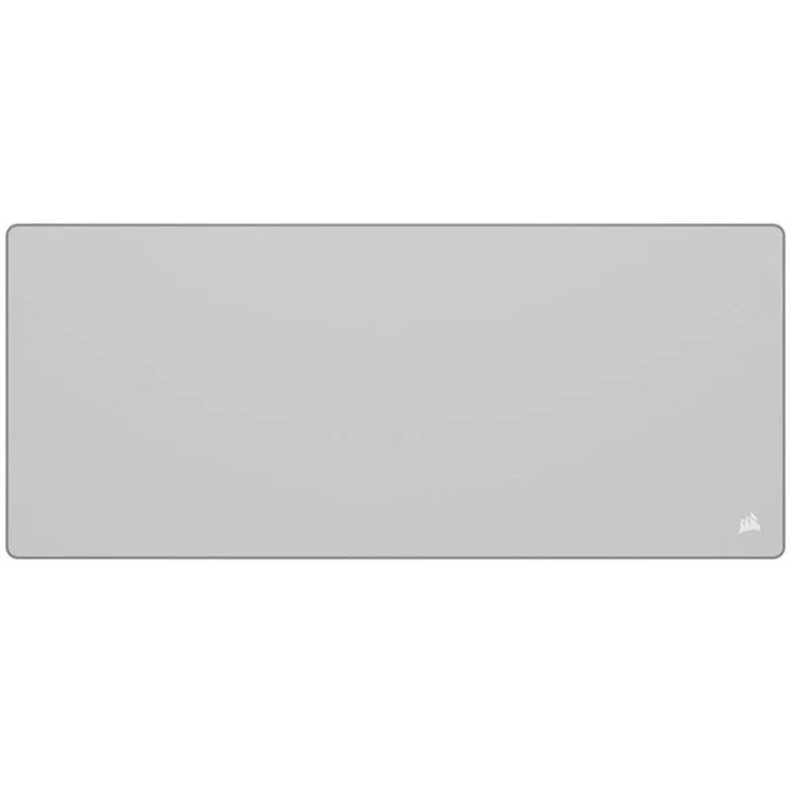 Egérpad/tapis de souris Corsair MM Extended 2XL Anti-fray, optikai és lézeres érzékelőkhöz optimalizált textil felület, csúszásgátló gumitalp, varrott, kopásálló élek, szürke, 930x400x2 mm