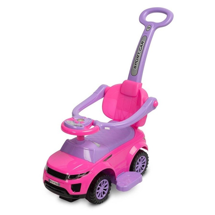 Jucarie Toyz Jezdzik Sport Car, rozu, lumini si sunete, 0x31x63cm, multicolor
