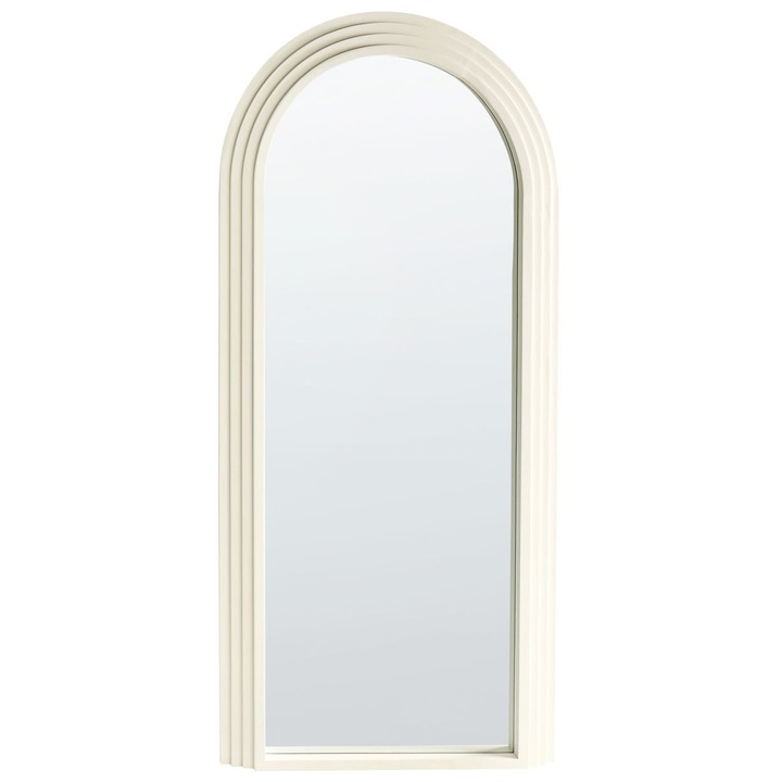 Oglinda de perete Dijon 80 cm 170 cm Lemn Alb-murdar