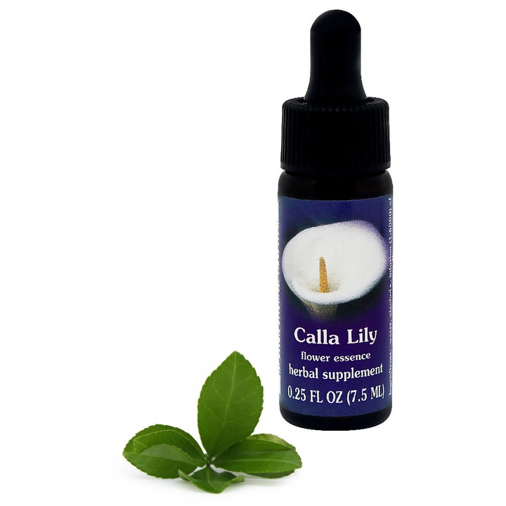 Virágesszencia/flower essence Flower Essence Services Calla Lily az érzelmi egyensúlyért, 20% organikus alkohollal, Lila, 7,5 ml