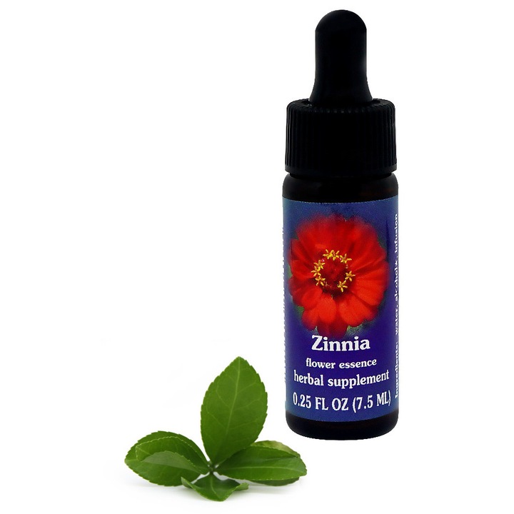 Flower Essence Services Zinnia virágesszencia, virágkivonat, organikus minősítésű, 20% boralkohollal, Többszínű, 7,5 ml