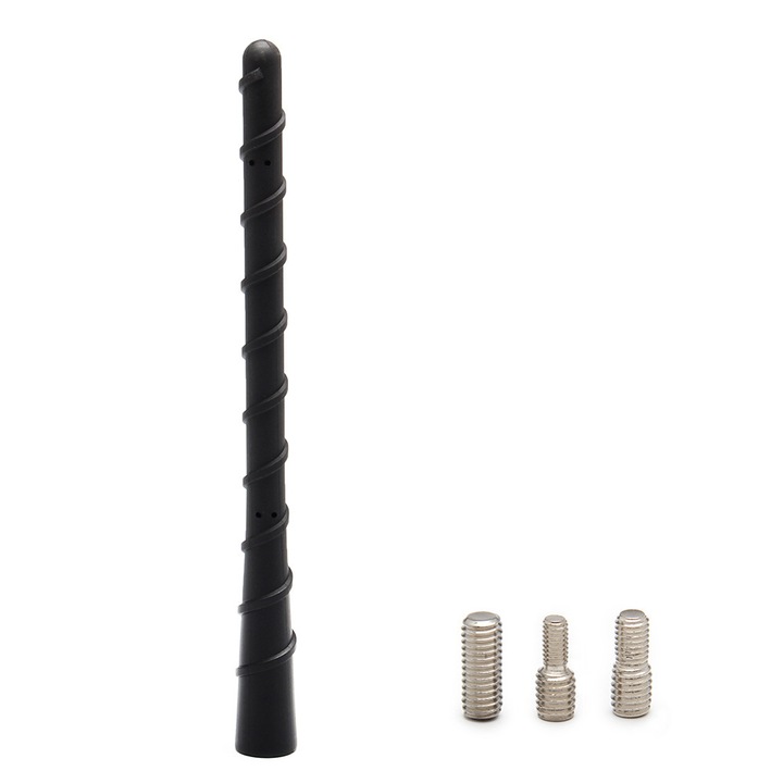 Antena auto scurta universala, antena auto FM DAB, antena auto de 18 cm, antena radio auto de acoperis pentru receptie AM/FM optima, cu compatibilitate superioara, suruburi M4, M5, M6