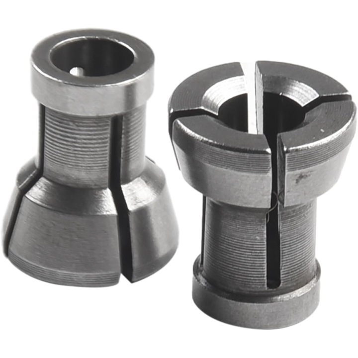 Set de 2 adaptoare mandrina pentru pensete pentru masini de taiat, din otel carbon solid, compatibile cu diferite dimensiuni de pensete (2 bucati 6, 35 x 16, 5)