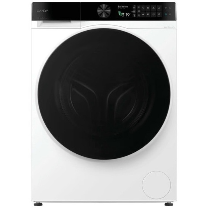 Перална машина Candy BQ 49SBL10U-S, Клас A-35%, 8 кг, Инверторен мотор, 1400 об/мин, AirPro Wash, TFT тъч контрол дисплей, WiFi/hOn приложение, XL Soft Drum, Clean Shield, Бял