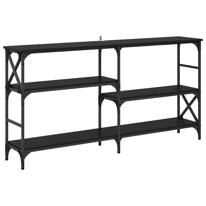 Конзолна маса vidaXL, Черния дъб 150 x 29 x 76 5 см Инженерно дърво