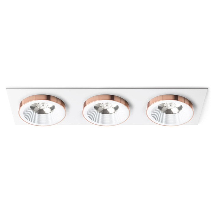 Spot incastrat RENDL SHARM SQ III maro/pearl aur 230V LED 3x10W 24° 3000K