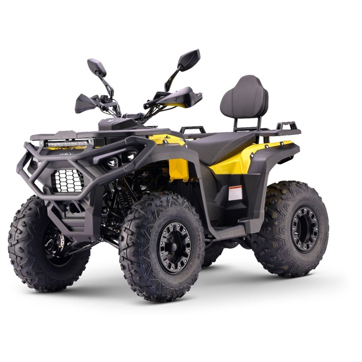 ATV Asix Gladiator 200cc, roti 10inch, 1+1 Viteze, galben-gri
