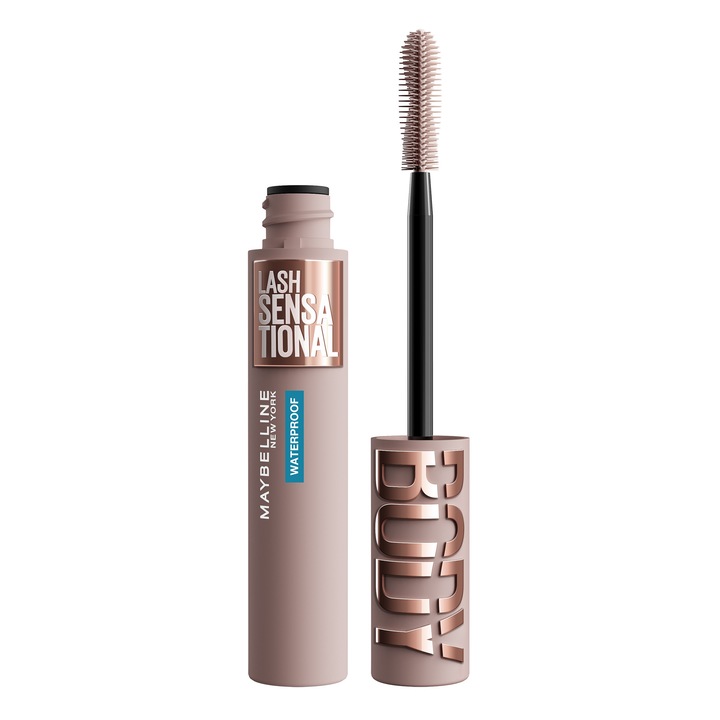 Спирала Maybelline New York Lash Sensational Body Waterproof за удължени мигли и интензивен обем, 9.75 мл