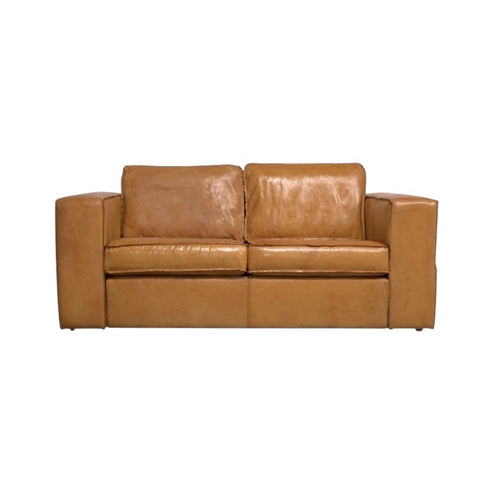Canapea Lina, Piele Naturala, IDL Camel, 2.5 locuri