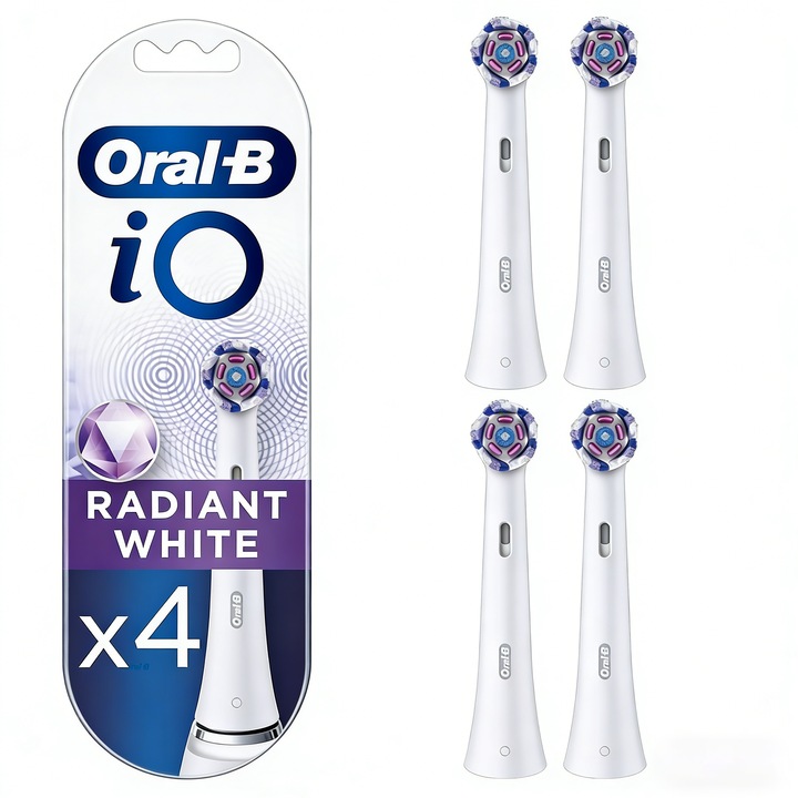 Potrivit pentru Oral-BK Capete periuta iO Alb, protejeaza smaltul dentar in timpul curatarii