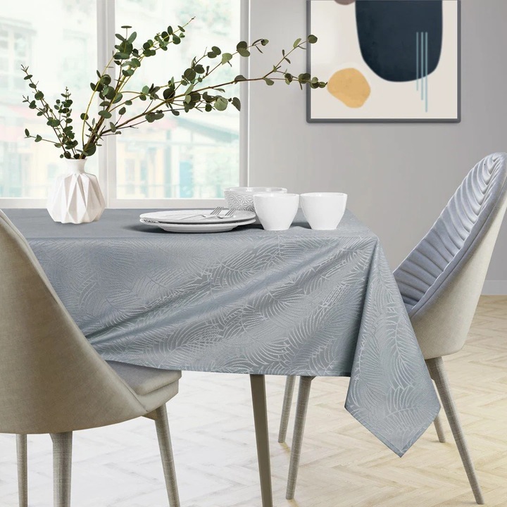 Világosszürke téglalap alakú asztalterítő, 40x120cm