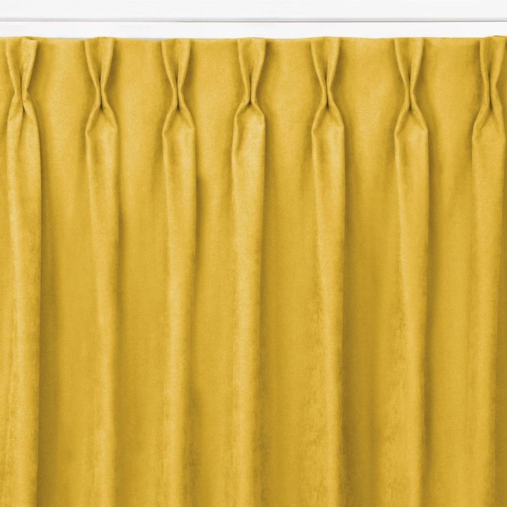 Завеса 560×270 см в цвят горчица от шенил CHENILLE FLEX