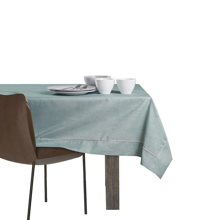 Terítő 140×320 cm zöld mintás Vesta